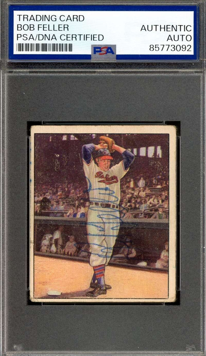 Bob Feller PSA DNA Vintage Signed 1950 Bowman Autograph
