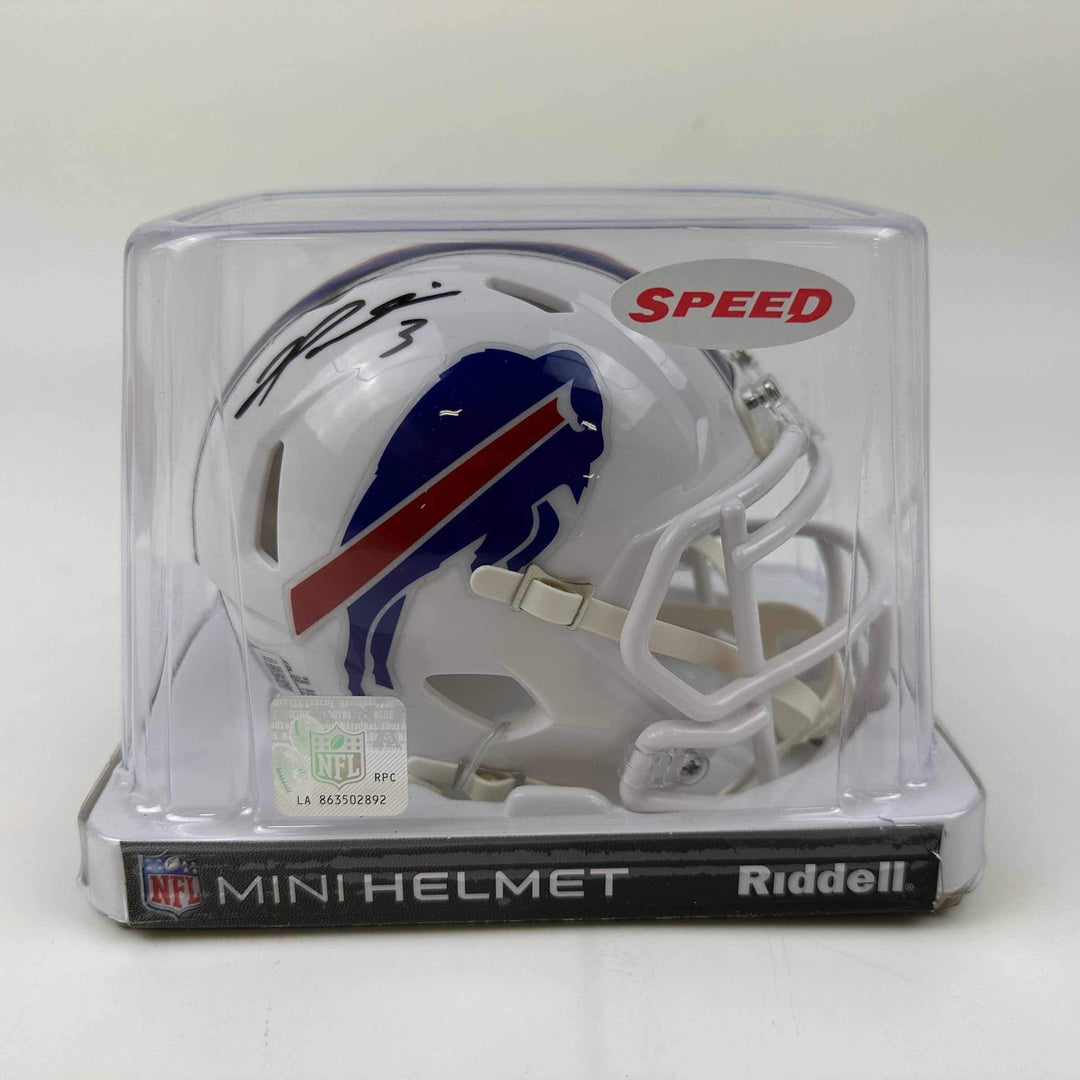 Autographed/Signed Damar Hamlin Buffalo Bills Mini Helmet Beckett BAS COA