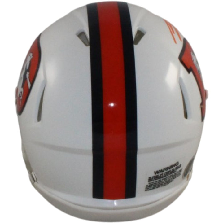 Bo Nix Autographed Denver Broncos 2023 ALT Mini Helmet Beckett Witness 57281
