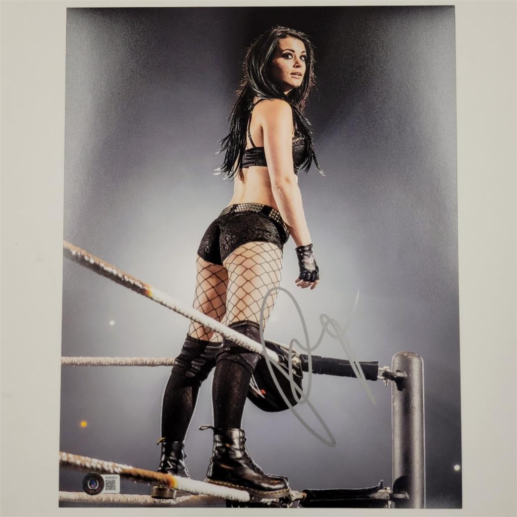 Paige Saraya signed 11x14 Photo #3 WWE Wrestling autograph (B) Beckett BAS Holo