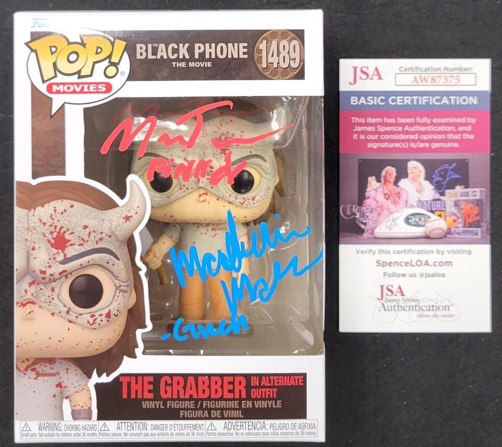 Madeleine McGraw & Mason Thames signed Black Phone Grabber Funko Pop! auto JSA
