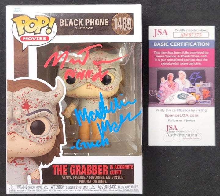 Madeleine McGraw & Mason Thames signed Black Phone Grabber Funko Pop! auto JSA