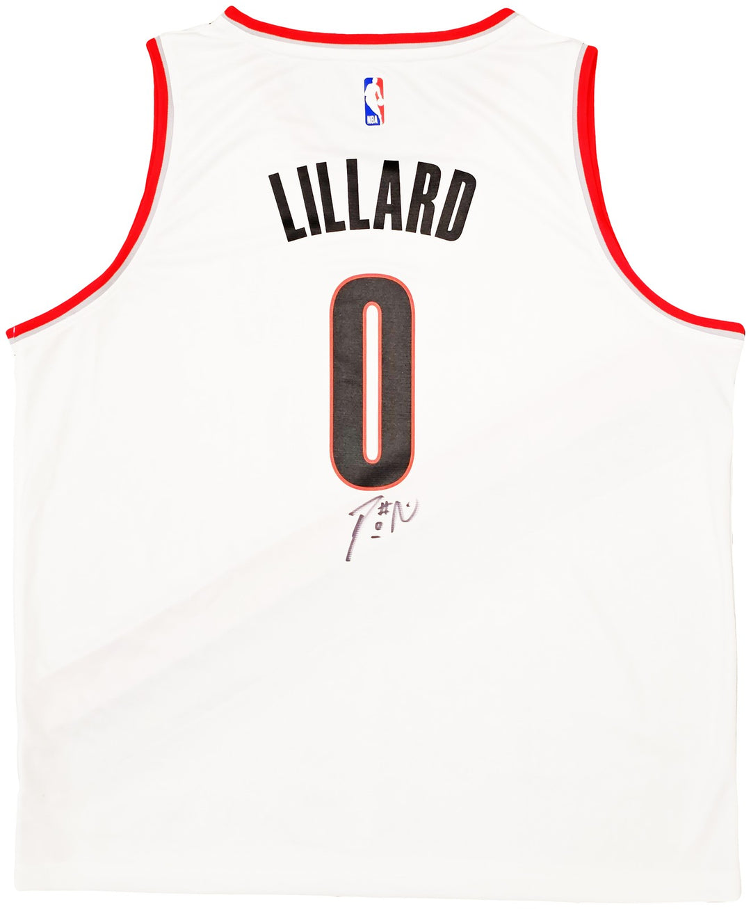 Portland Trail Blazers Damian Lillard Auto White Fanatics Jersey Size 2X Beckett