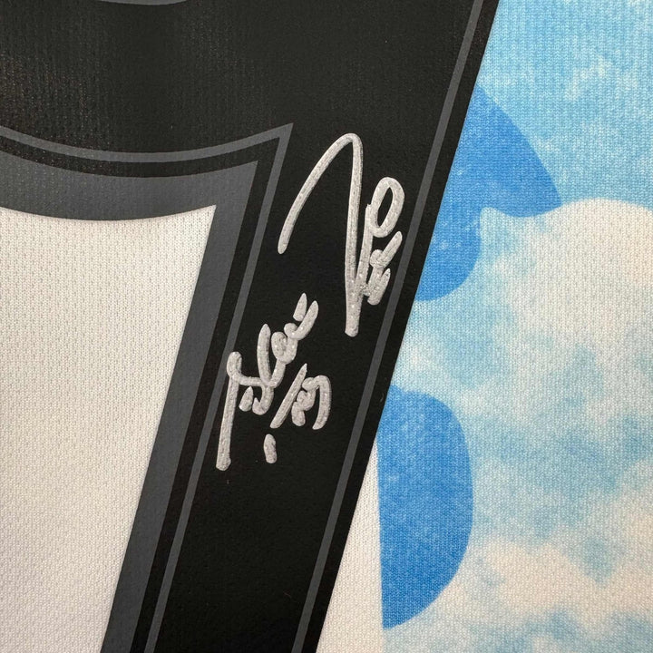 Autographed/Signed Sergio Kun Aguero 2021 Argentina Blue Jersey BAS COA