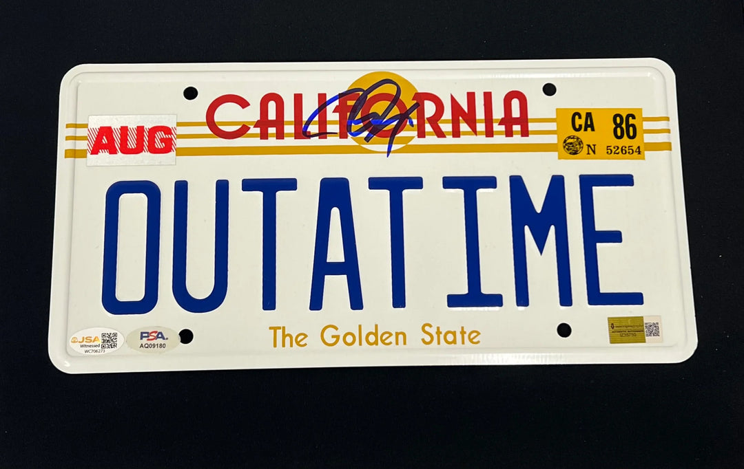 Michael J. Fox  Signed License Plate JSA Auto Back to the Future