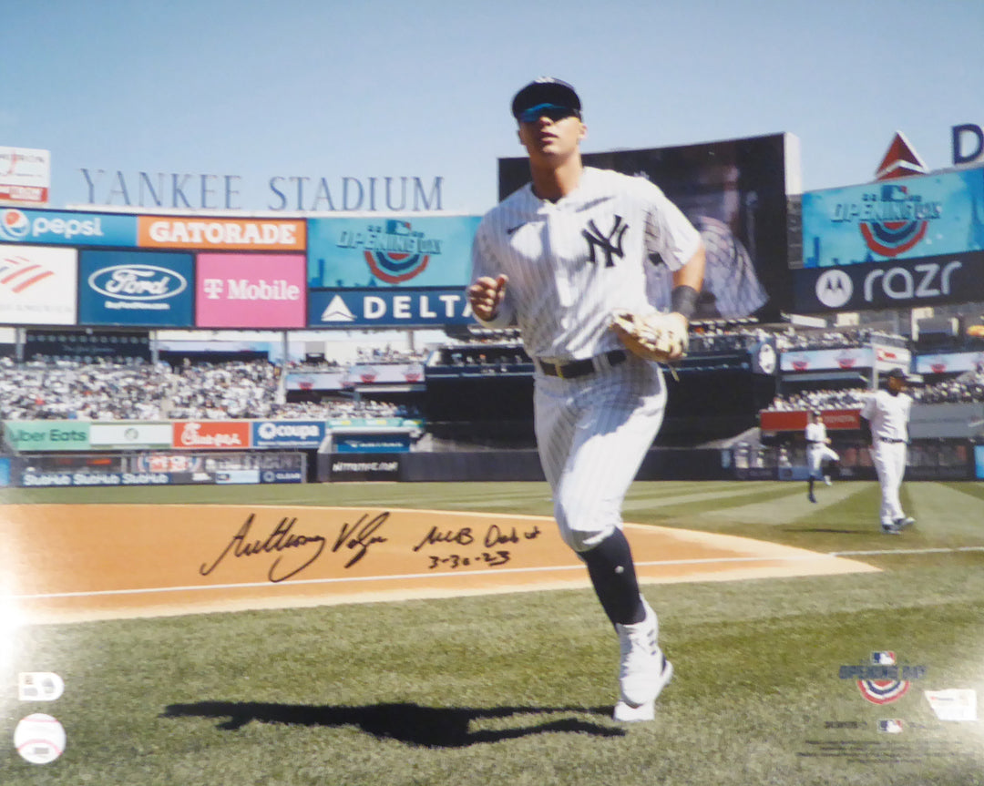 Anthony Volpe Autographed 16x20 Photo Yankees MLB Debut 3-30-23 Fanatics Holo