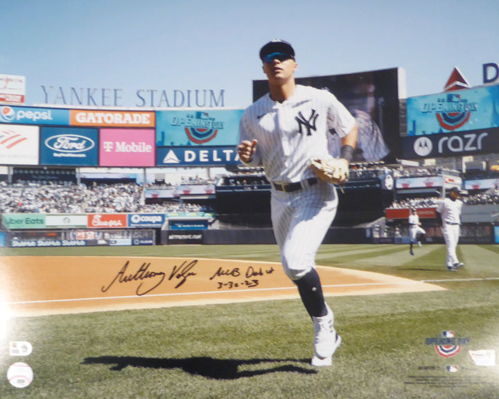 Anthony Volpe Autographed 16x20 Photo Yankees MLB Debut 3-30-23 Fanatics Holo