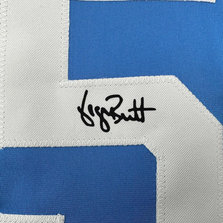 Facsimile Autographed George Brett Kansas City Blue Reprint Auto Jersey Men's XL