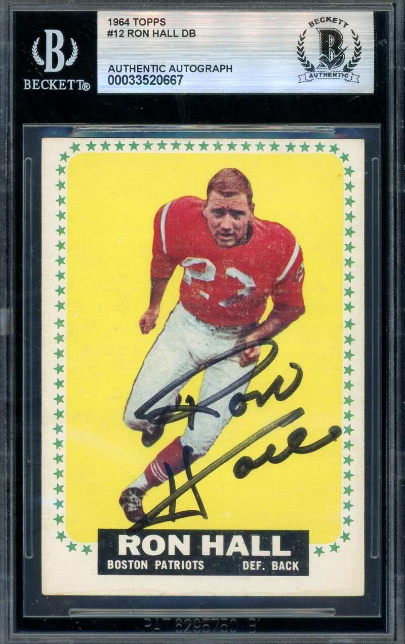 Ron Hall Beckett BAS Signed 1964 Topps Autograph