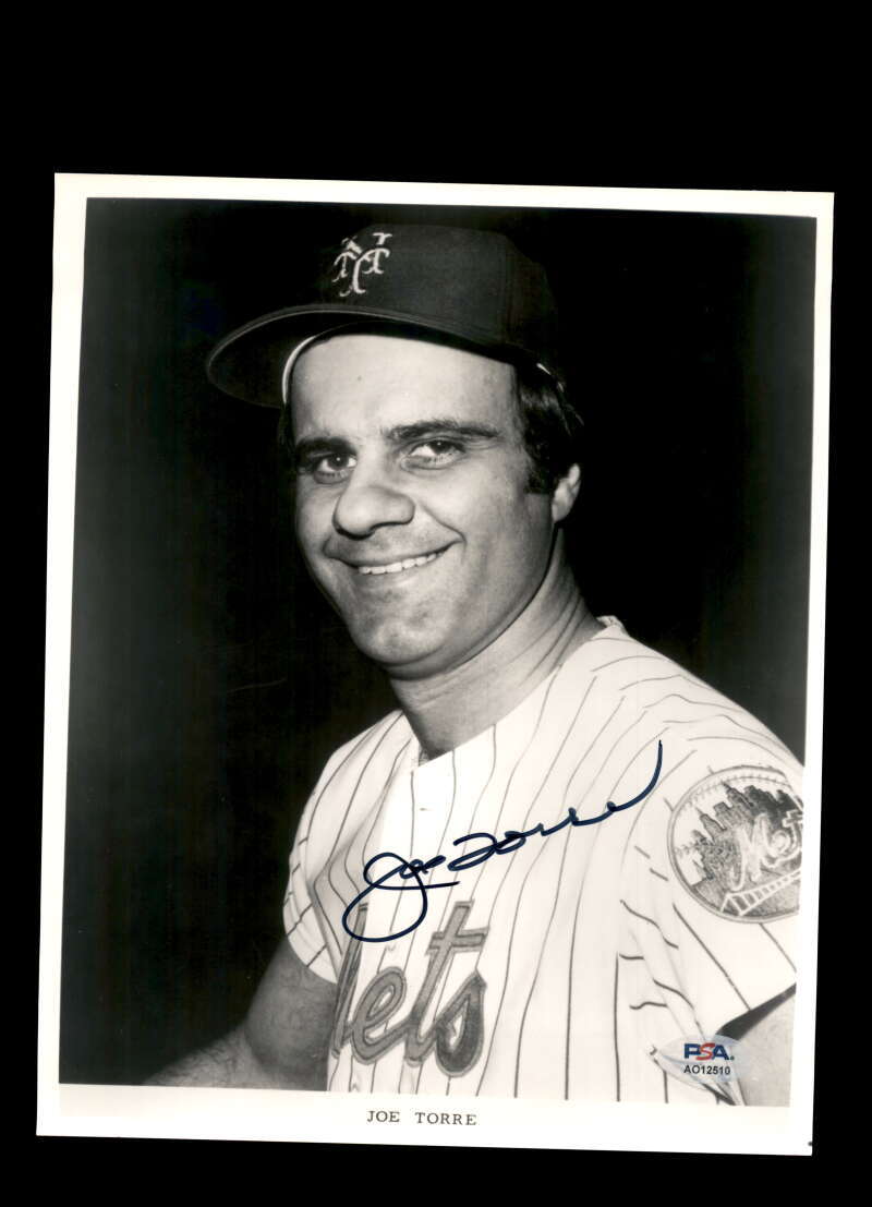 Joe Torre PSA DNA Signed 8x10 Photo Autograph Mets