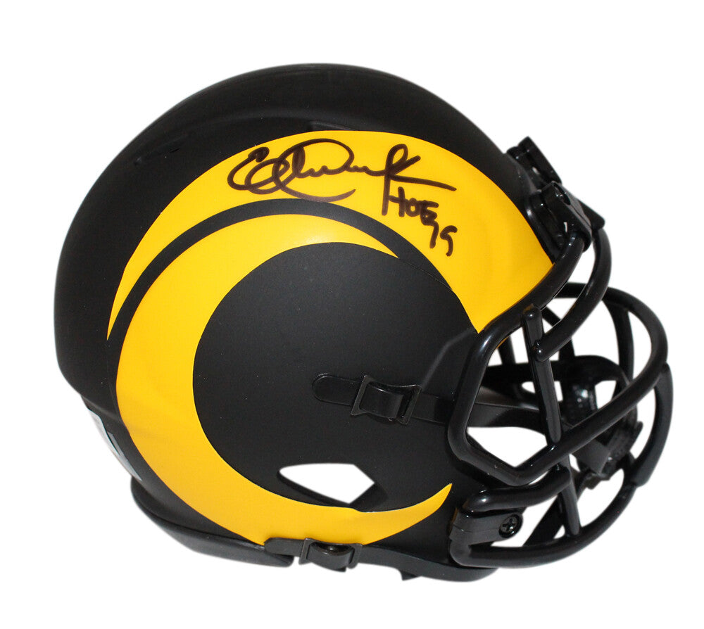 Eric Dickerson Signed Los Angeles Rams Eclipse Mini Helmet HOF Beckett 40369