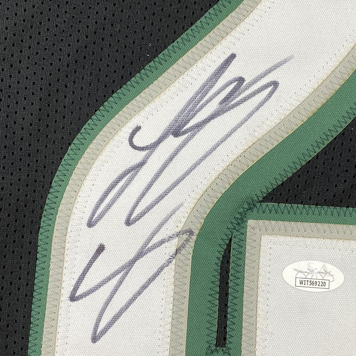 Autographed/Signed LESEAN MCCOY Philadelphia Black Jersey JSA COA Auto