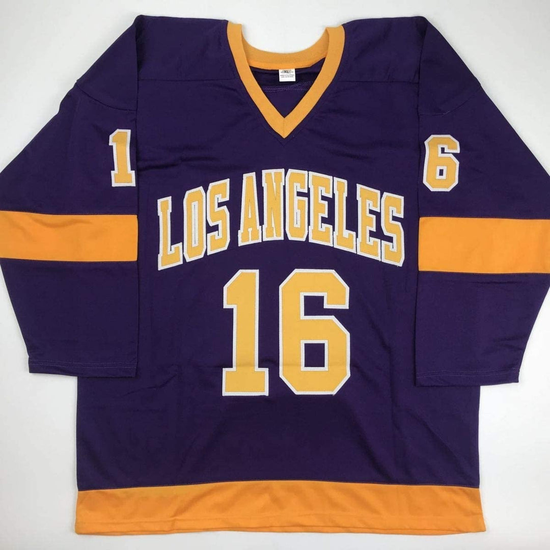 Signed MARCEL DIONNE HOF 92 Los Angeles LA Purple Jersey JSA COA