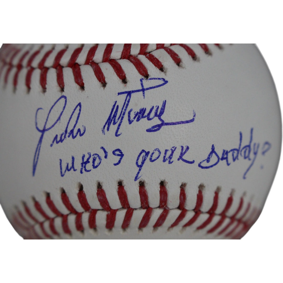 Pedro Martinez Signed Boston Red Sox OML Baseball Who's Your Daddy Beckett 51590