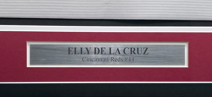 Elly De La Cruz Signed Framed Reds White Nike Jersey Beckett BAS