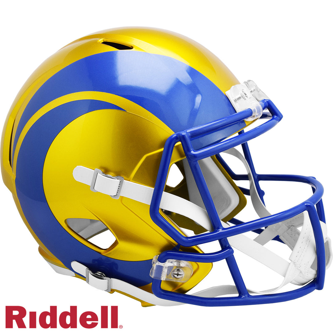 Los Angeles Rams Full Size Replica Flash Helmet Riddell New In Box 30772