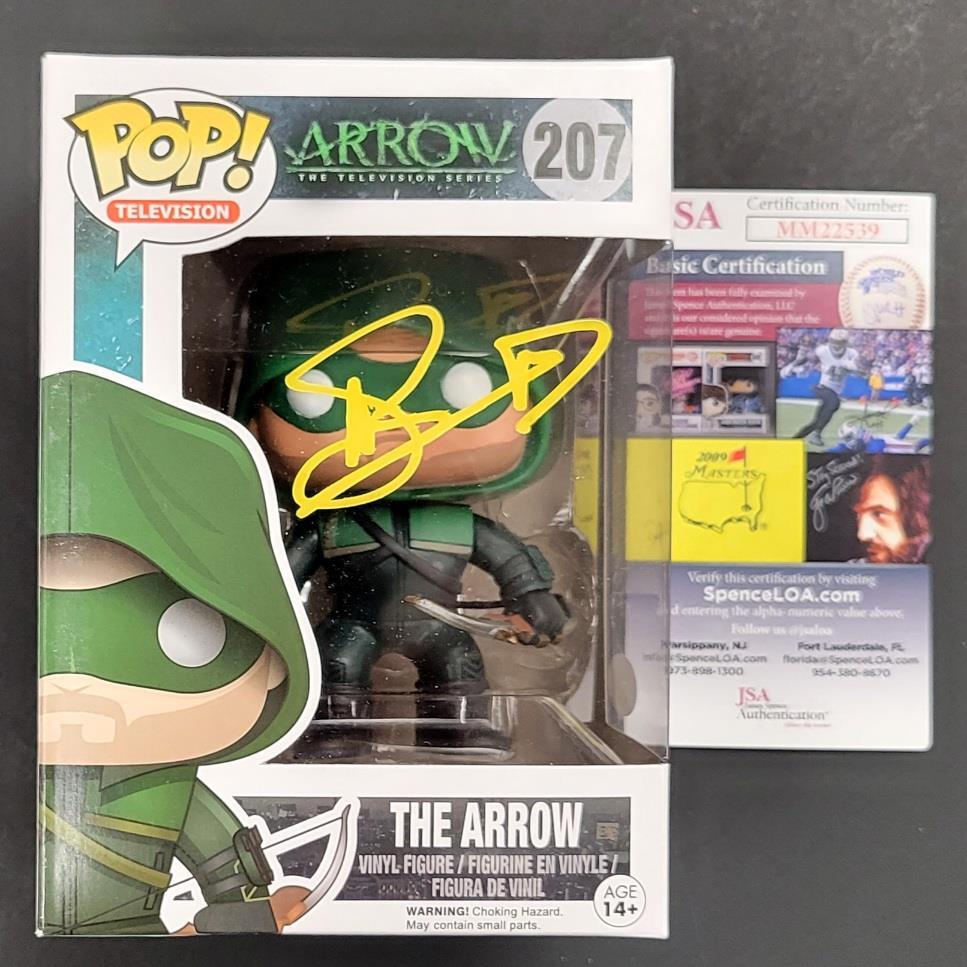 Stephen Amell signed Oliver Queen The Arrow Funko Pop yellow autograph ~ JSA COA