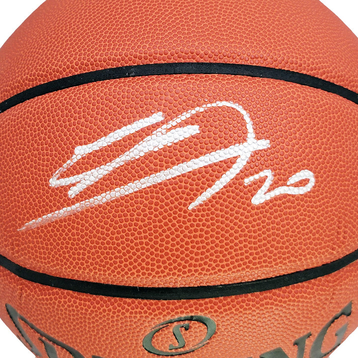 Manu Ginobili Signed Official Spalding Sig Series Basketball Spurs Beckett Wit
