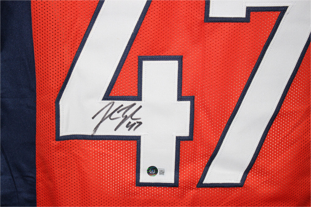 John Lynch Autographed/Signed Denver Broncos Orange XL Jersey Beckett 35295