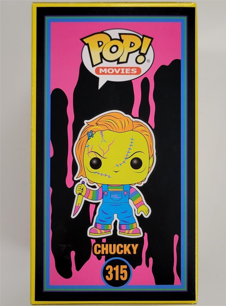 Ed Gale signed Blacklight Chucky Funko Pop! Pink autograph ~ BAS Beckett