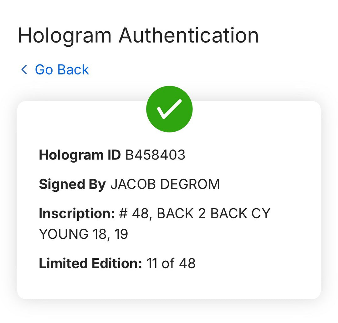 Jacob deGrom Signed Official MLB Baseball B2b 18 19 Cy Young Auto /48 Fanatics