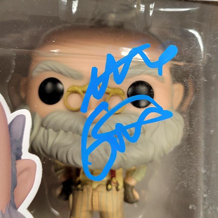 Mark Gustafson signed Pinocchio Geppetto Funko Pop! autograph (B) ~ BAS Beckett