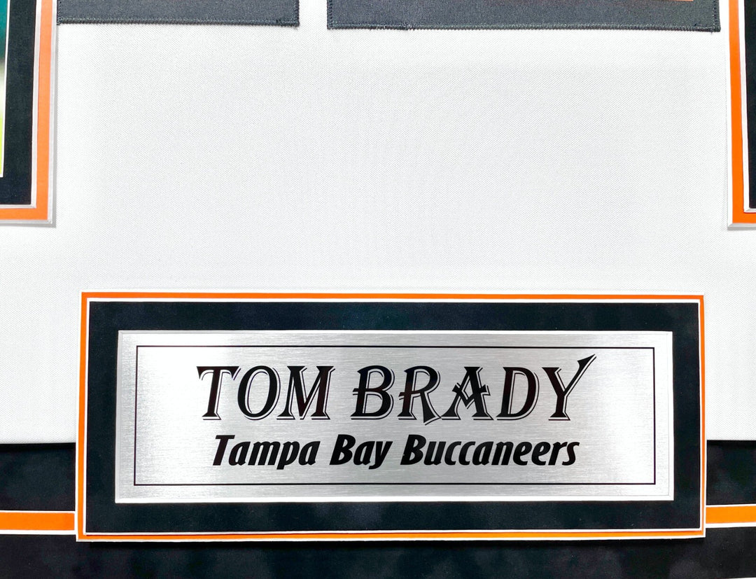 Tom Brady Signed Tampa Bay Buccaneers Framed White Jersey Fanatics Autograph 12