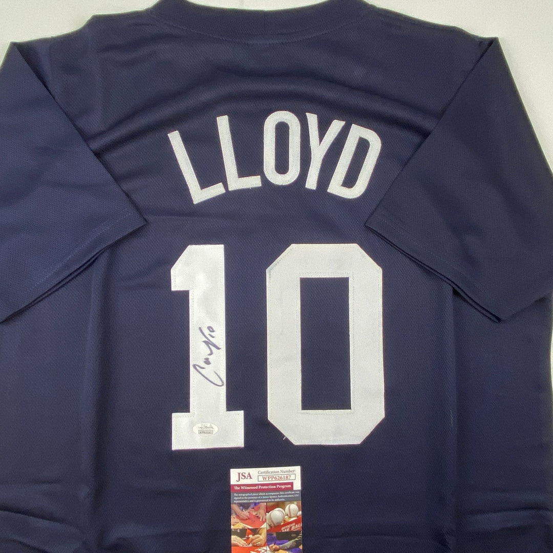 Autographed/Signed Carli Lloyd Navy Blue Team USA Jersey JSA COA Auto