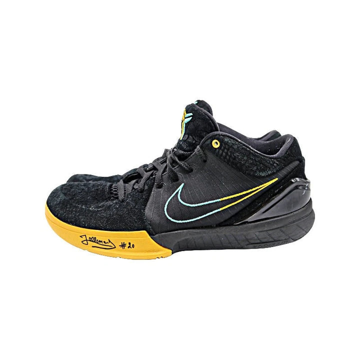 Julie Allemand Indiana Fever Autographed 2020 Pair of Used Nike Kobe 4 Protro Sneakers- Size 8 (Brandon Steiner LOA)