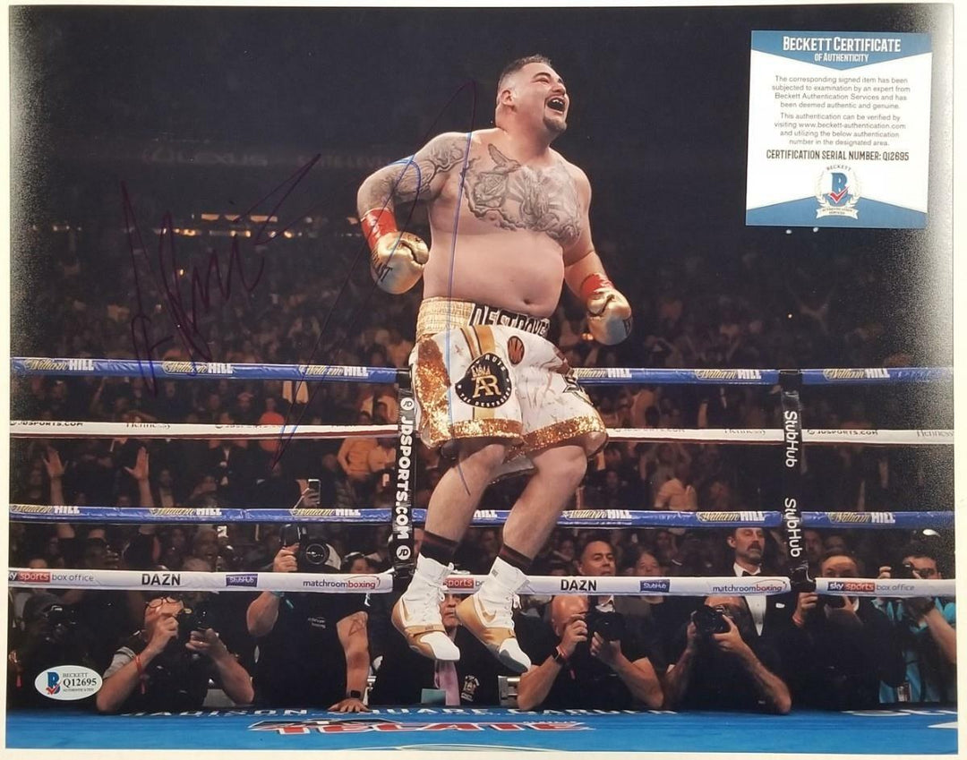 Andy Ruiz Jr autograph signed 11x14 Photo vs Anthony Joshua #31~ Beckett BAS COA