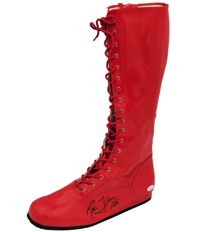 Ric Flair Autographed Signed Red Left Footed Boot WWE "16x" JSA