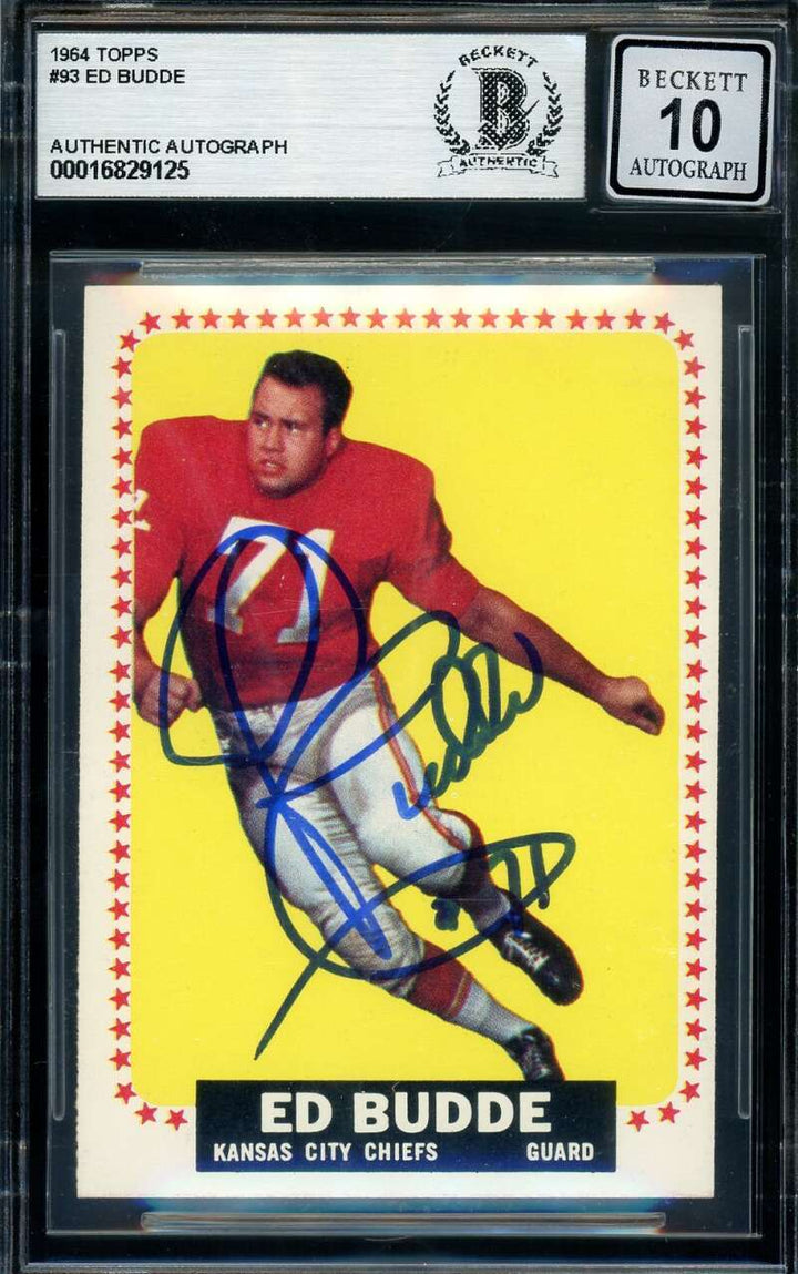 Ed Budde Gem Mint 10 Beckett BAS Signed 1964 Topps Rookie Autograph
