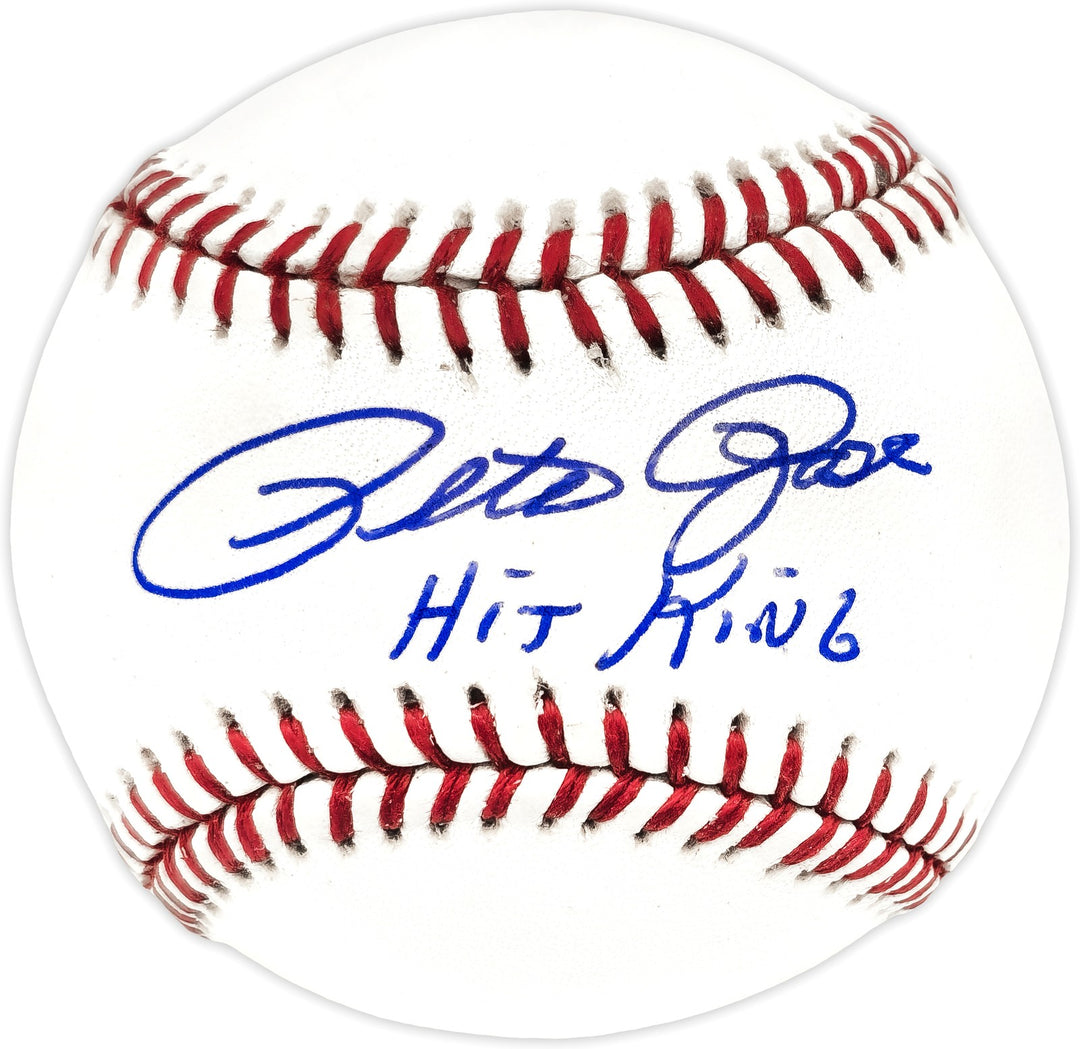 Pete Rose Signed Official NL Baseball Hit King PR Holo