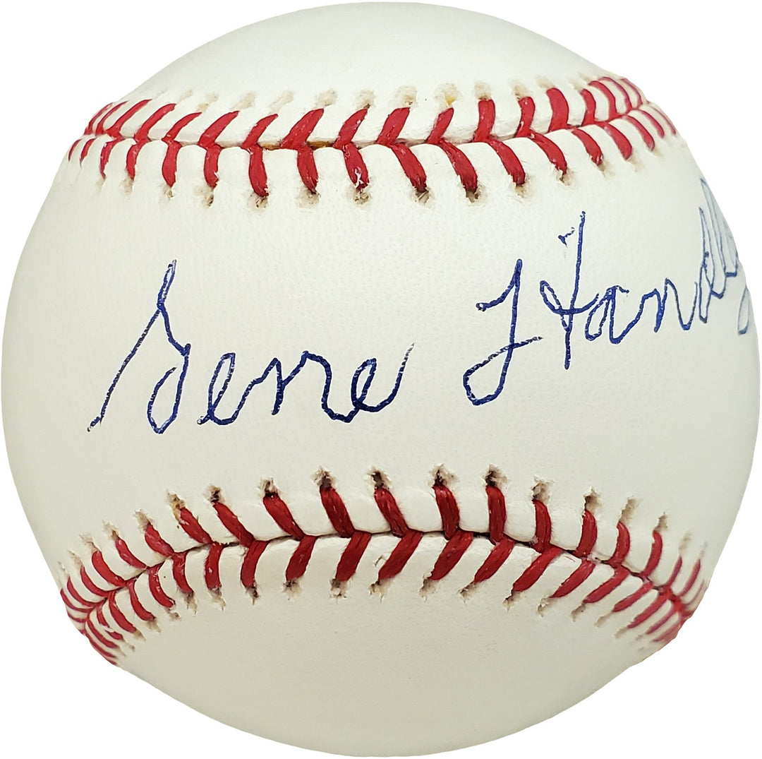Gene Handley Signed MLB Baseball Philadelphia A's Beckett #V68227