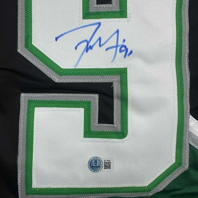 Framed Autographed/Signed Tyler Seguin 35x39 Dallas Black Jersey BAS COA