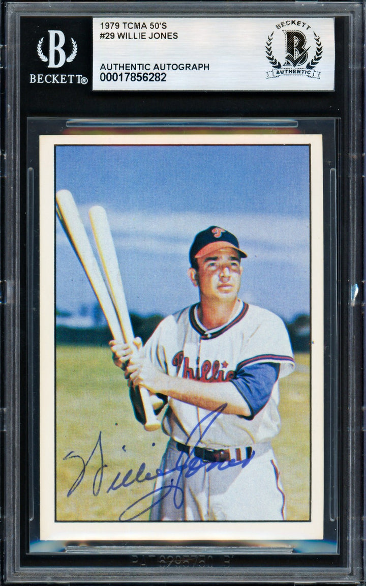Willie "Puddin Head" Jones Signed 1979 TCMA Card 29 Phillies Beckett #17856282