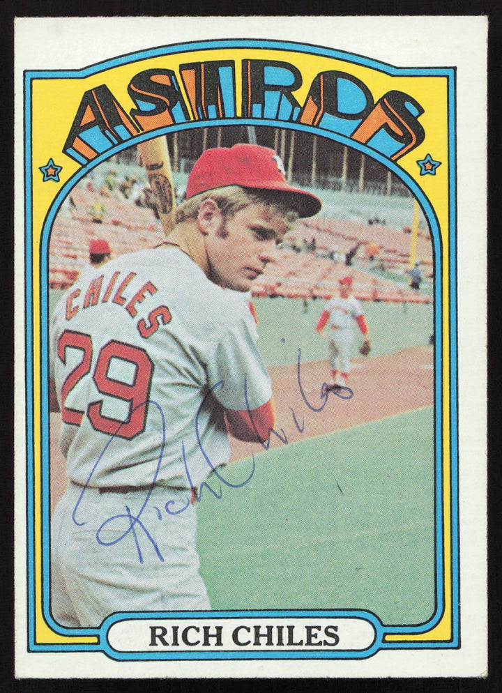 Rich Chiles Autographed 1972 Topps Card #56 Houston Astros