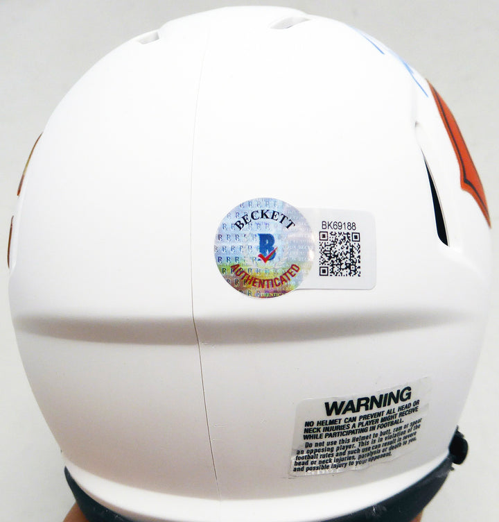 Justin Fields Signed Chicago Bears Lunar Eclipse White Speed Mini Helmet Beckett