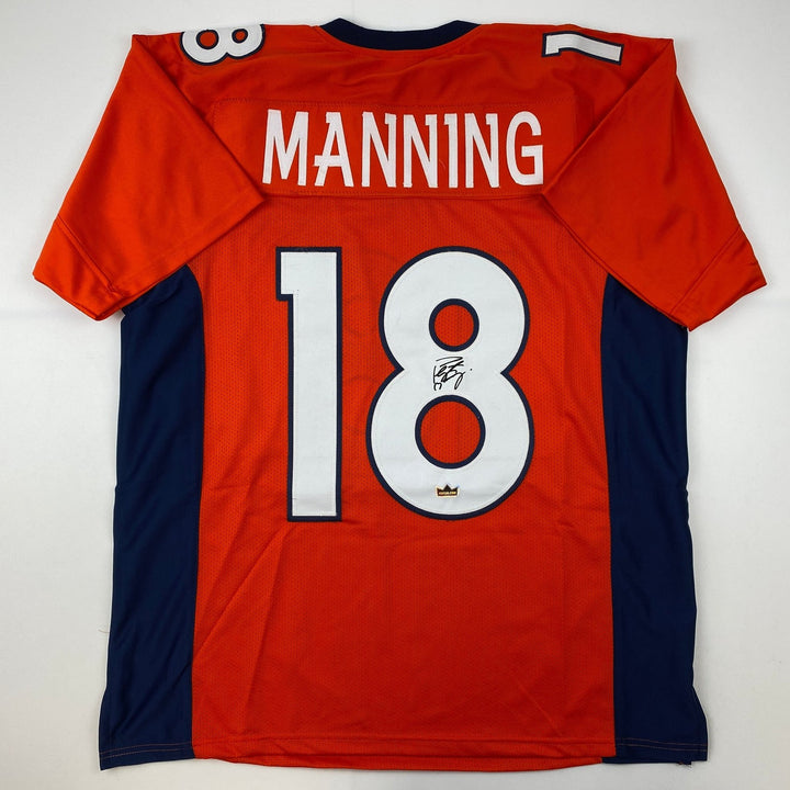 Facsimile Autographed Peyton Manning Denver Orange Jersey Size Men's XL
