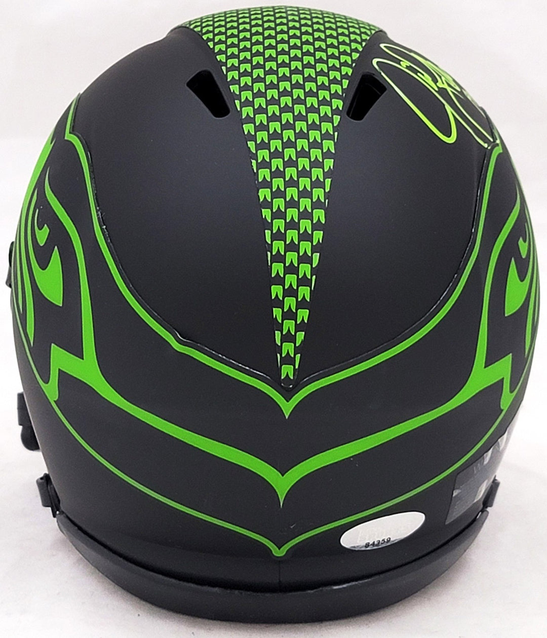 Jim Zorn Signed Seattle Seahawks Eclipse Black Speed Mini Helmet MCS Holo