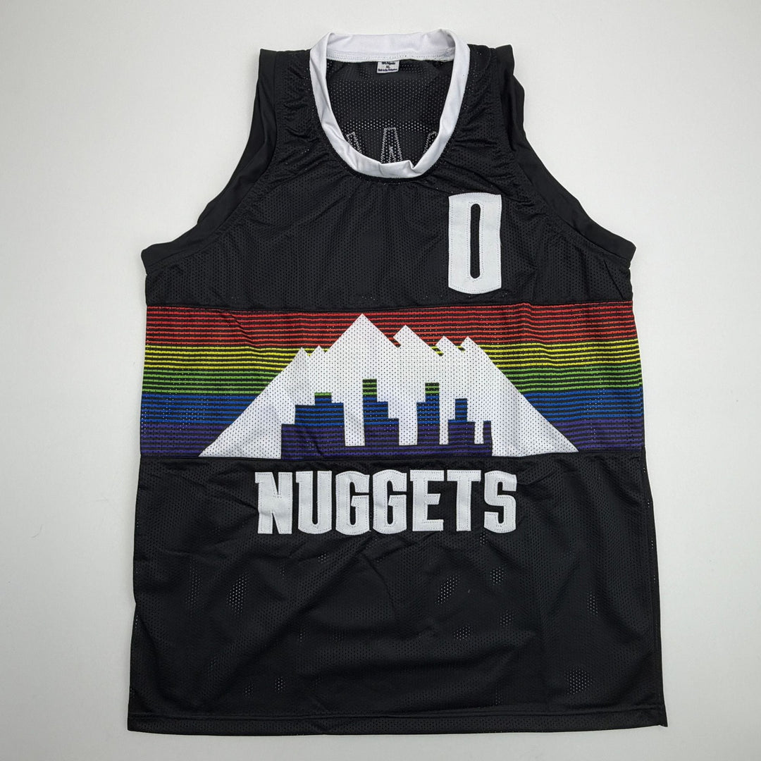 Autographed/Signed Christian Braun Denver Black Rainbow Jersey Beckett COA