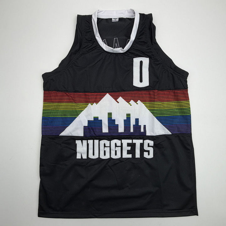 Autographed/Signed Christian Braun Denver Black Rainbow Jersey Beckett COA