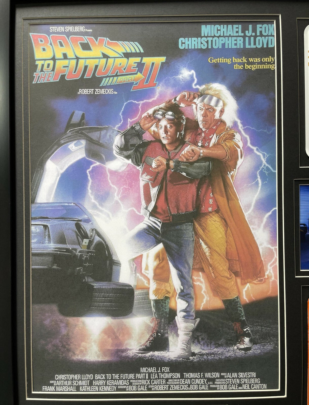 Back to Future Michael J. Fox Christopher Lloyd Signed Plate Collage Framed JSA