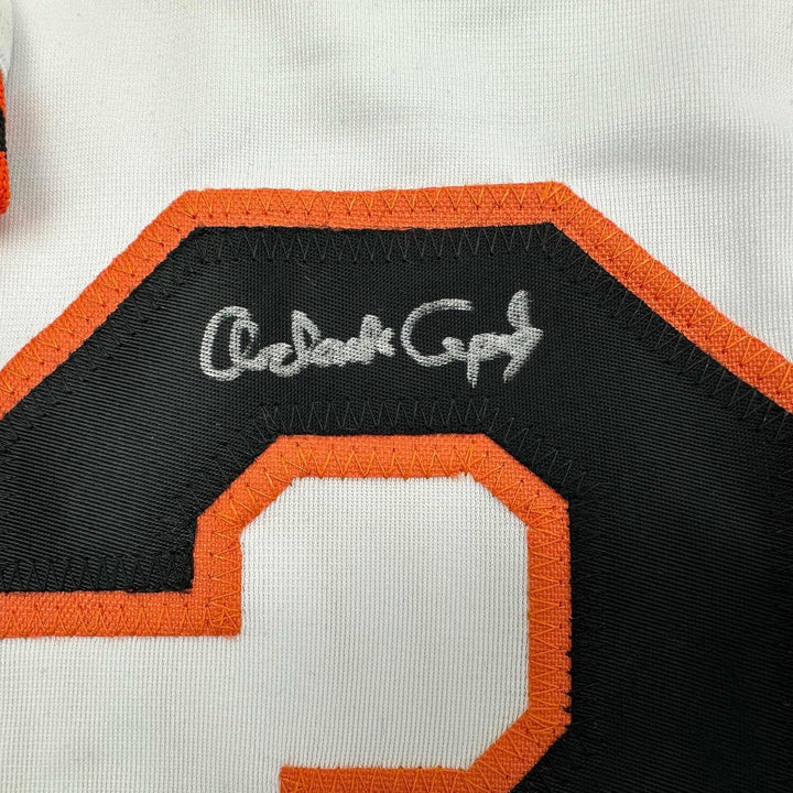 Framed Autographed/Signed Orlando Cepeda 35x39 SF White Jersey Beckett BAS COA