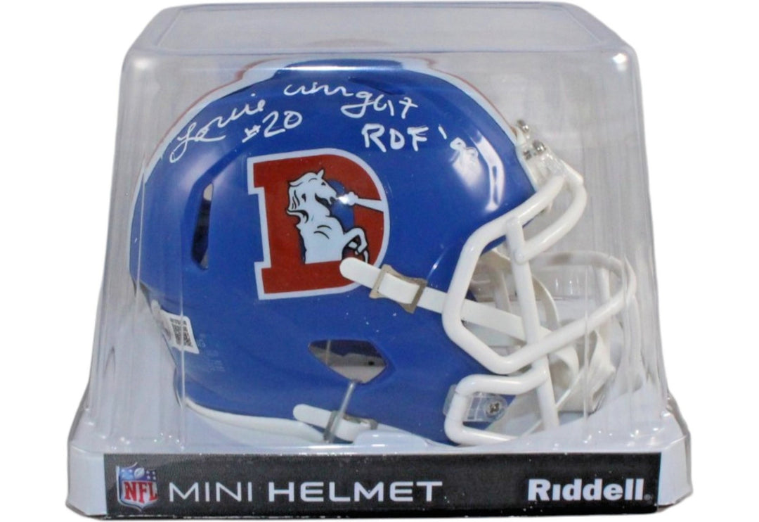 Louie Wright Autographed Denver Broncos TB Mini Helmet Beckett Witness 55379