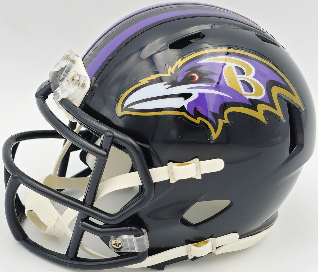 Rashod Bateman Signed Baltimore Ravens Black Speed Mini Helmet Beckett Witness