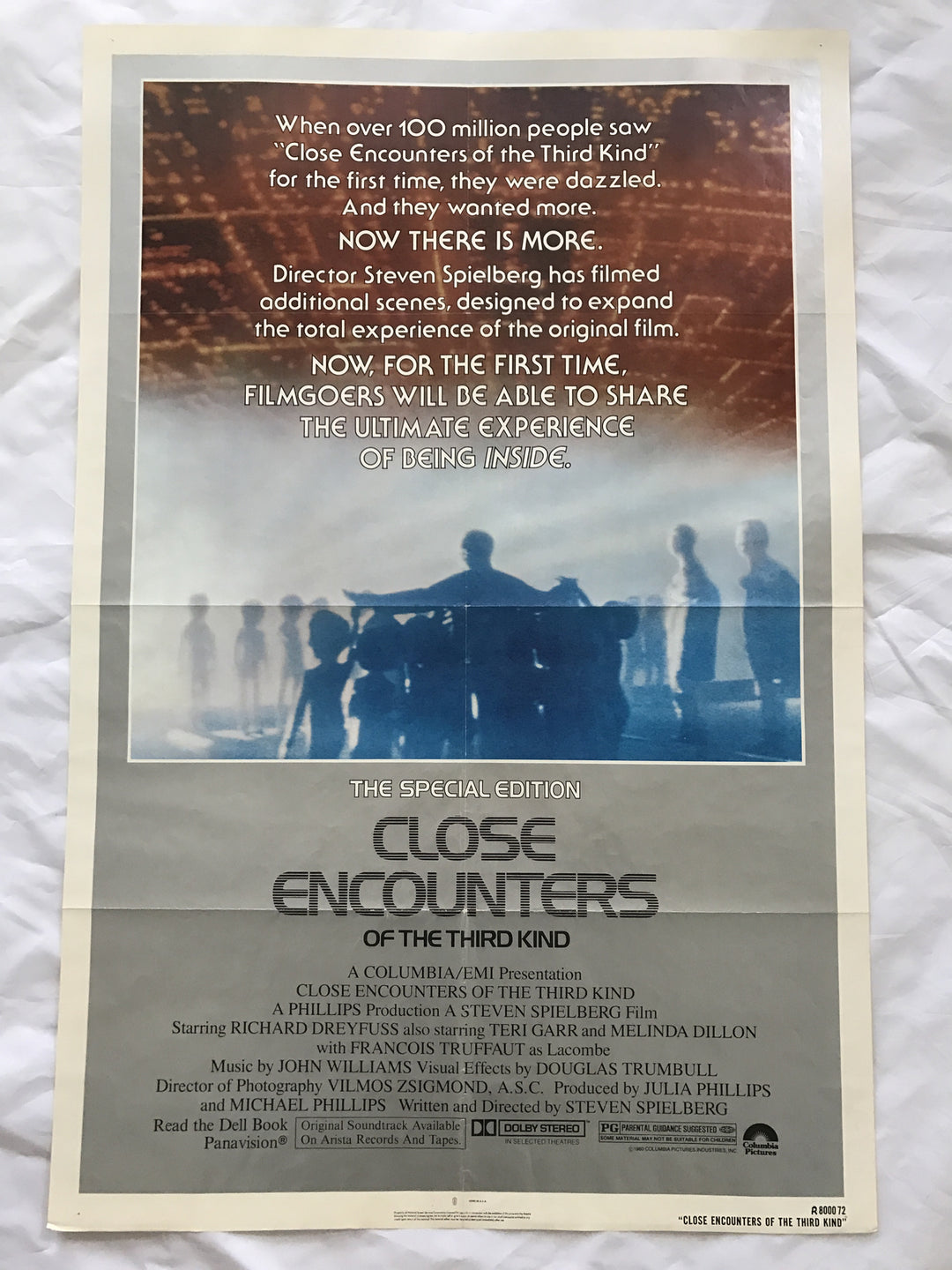 "Close Encounters Of The Third Kind" 1980 Original Movie Poster 1st Issue 27x40