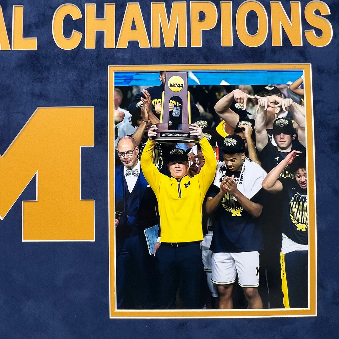 2026 Michigan Wolverines NCAA National Champions Custom Framed Display
