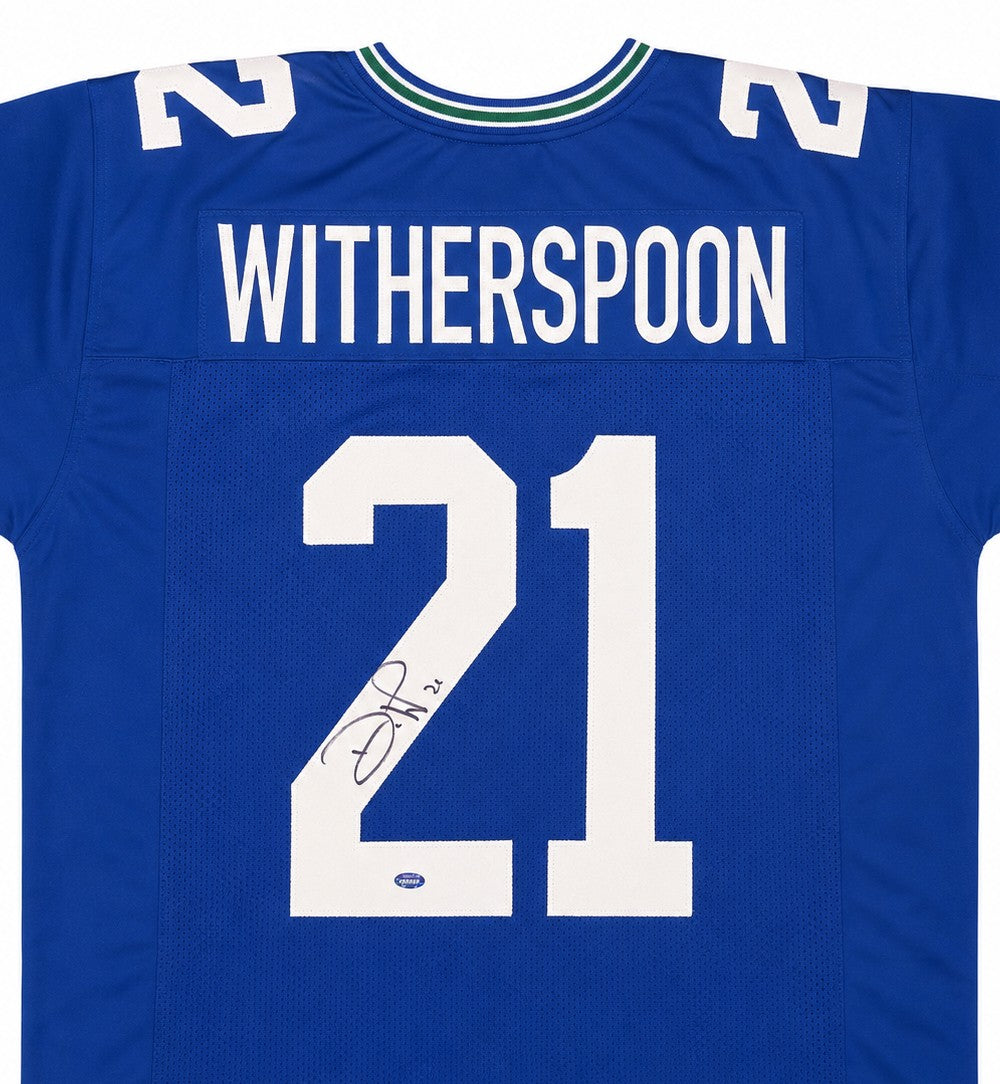 Seattle Seahawks Devon Witherspoon Signed Blue Throwback Jersey MCS Holo