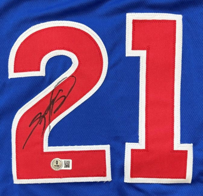 Sammy Sosa Chicago Signed Blue Slammin Sammy Baseball Jersey BAS